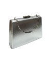 CARTERA NAPA TRAPECIO PLATA