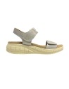 SANDALIA SOFT DOBLE VELCRO PLATA