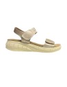 SANDALIA SOFT DOBLE VELCRO BEIG