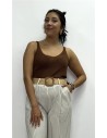 TOP FLORENCIA MARRON