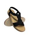 SANDALIA PLANA ELASTICA NEGRO