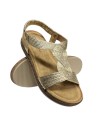SANDALIA PLANA ELASTICA ORO