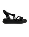 SANDALIA PLANA HEBILLA LATERAL NEGRO