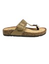 SANDALIA PLANA TIRA CENTRAL CAMEL