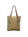 BOLSO CESTA FILO ORO CAMEL