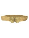CINTURON RAFIA DOBLE HEBILLA CAMEL