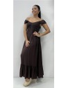 VESTIDO GLORIA MARRON