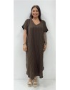 VESTIDO EUGENIA MARRON