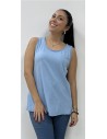 CAMISETA TIRANTA ALGODON AZUL DUCADO
