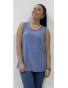 CAMISETA TIRANTA ALGODON AZUL