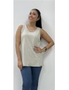 CAMISETA TIRANTA ALGODON BEIG