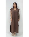 VESTIDO HELGA MARRON