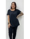 CAMISETA ALGODON BASICA NEGRO