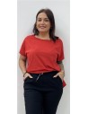 CAMISETA ALGODON BASICA ROJO