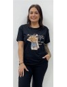 CAMISETA MUJER NEGRO