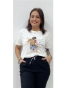 CAMISETA MUJER BLANCO