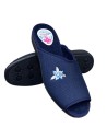 ZAPATILLA FLOR BORDADA MARINO