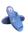 ZAPATILLA FLOR BORDADA AZUL