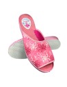 ZAPATILLA CUÑA FLORES ROSA