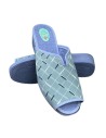 ZAPATILLA CUÑA PINTAS AZUL