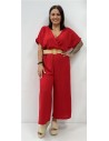 MONO CON CINTURON ARGOLLA ROJO