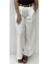 PANTALON CON CINTURON DIVA BLANCO ROTO