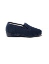 ZAPATILLA REJILLA DOBLE ELASTICO MARINO