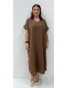 VESTIDO SUELTO MARRON