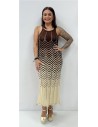 VESTIDO PUNTO ALEJANDRA MARRON