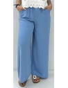 PANTALON MARY CRUZ AZUL