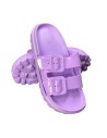 CHANCLA 2 HEBILLAS BRILLO MALVA