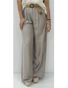 PANTALON BRISA CON CINTURON TAUPE
