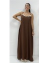 VESTIDO CONCHAS MARRON