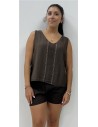 TOP JAZMIN MARRON