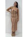 VESTIDO COLOR MARRON