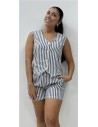 CONJUNTO RAYAS MARINERO NEGRO