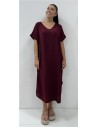 VESTIDO SUELTO BURDEOS