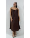 VESTIDO ARGOLLA MARRON
