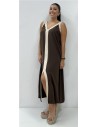 VESTIDO MELISA MARRON