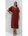 VESTIDO SUELTO TEJA
