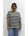 CAMISETA RAYAS NEGRO
