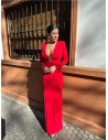 VESTIDO PIEDRA ROJO