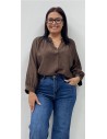 CAMISA HUELVA MARRON
