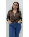 CAMISA GALATEA MARRON