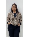 SUDADERA ANIMAL PRINT GRIS OSCURO