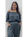 TOP SATINADO GIRONA GRIS