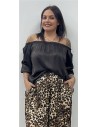 TOP SATINADO GIRONA MARRON