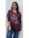 CAMISETA BE YOU BURDEOS