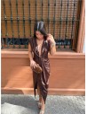VESTIDO IRIS ESTAMPADO MARRON