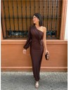 VESTIDO BERLIN MARRON